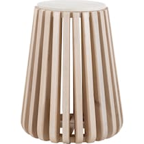 wilder white natural accent table   