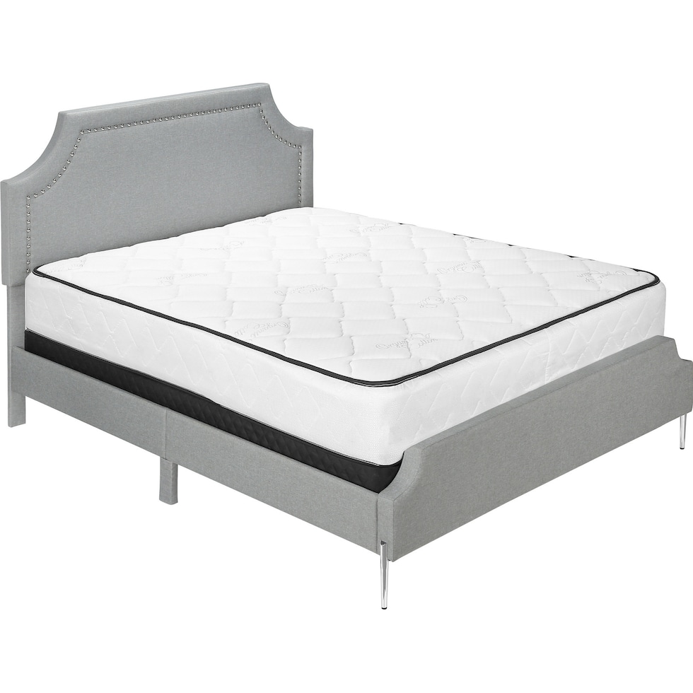 willard gray queen bed   