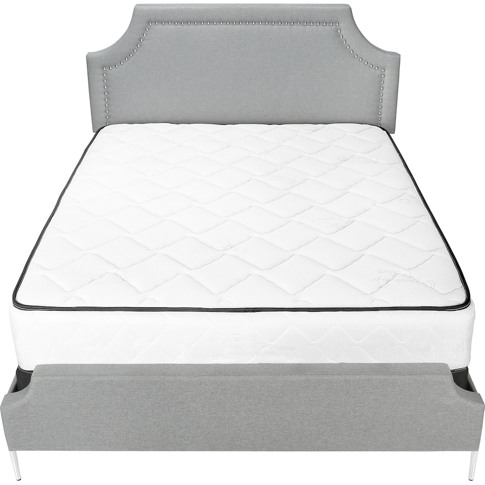 willard gray queen bed   