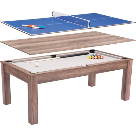 Willis Pool Table with Table Tennis Top and Dining Table Top