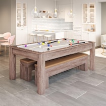 willis light brown gaming table   