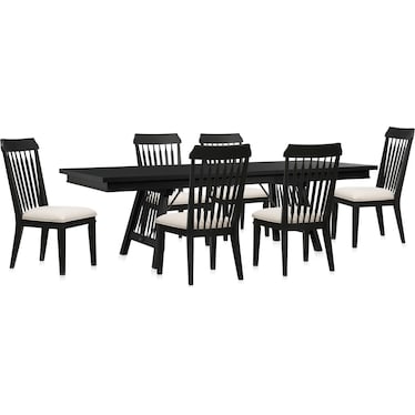 Willow Spring Extendable Dining Table and 6 Side Chairs