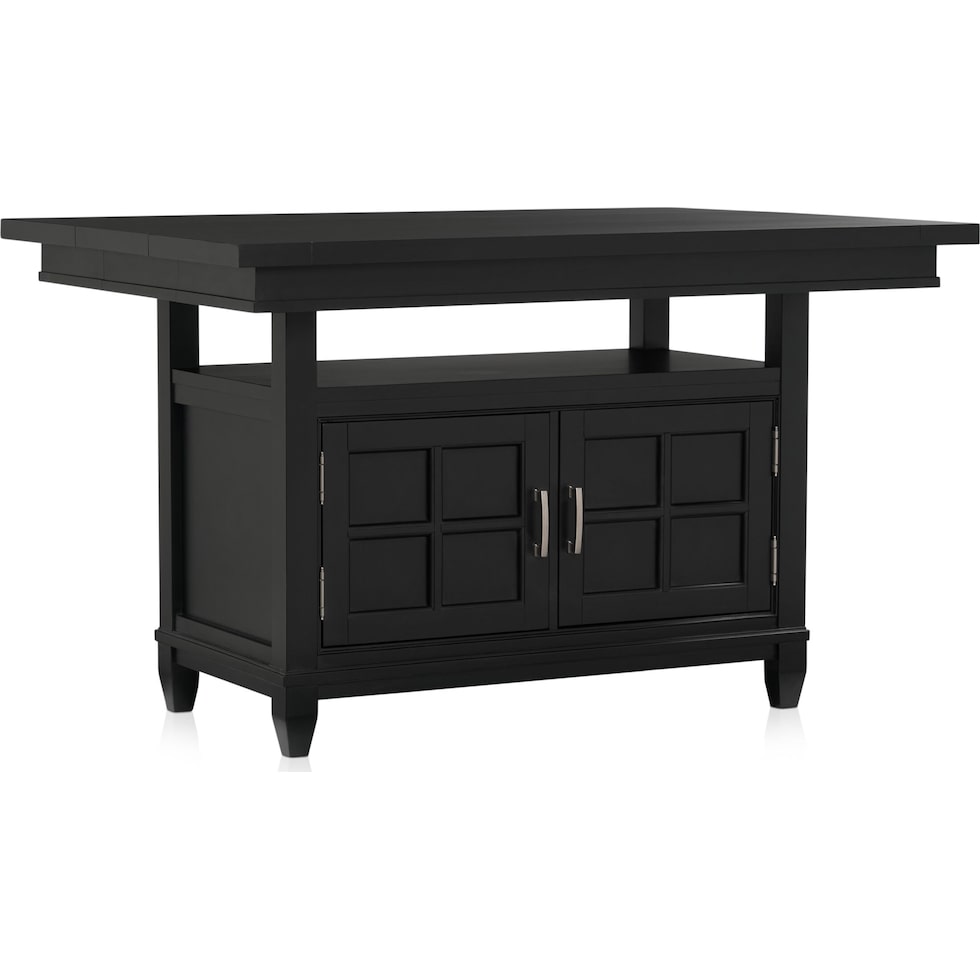 willow spring black kitchen island   