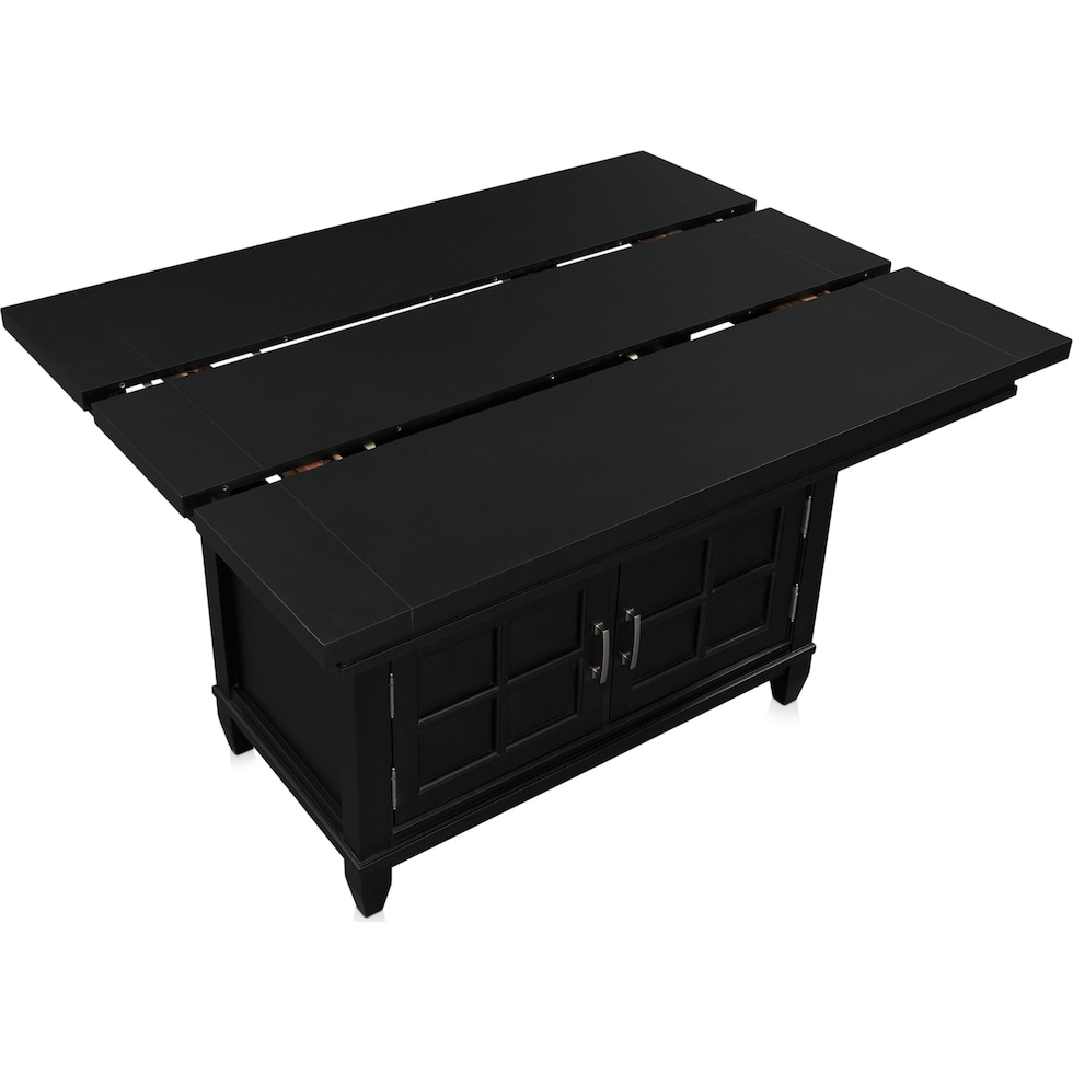 willow spring black kitchen island   