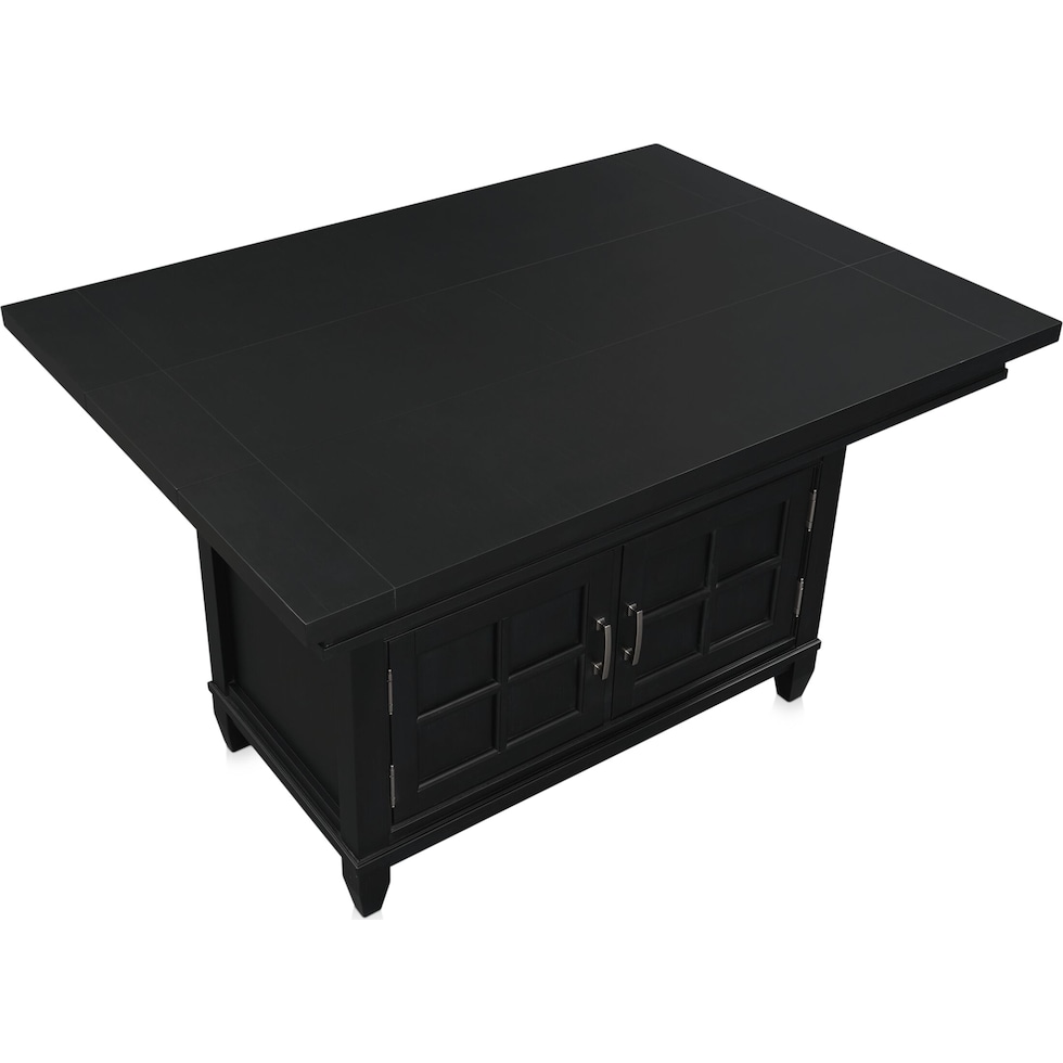 willow spring black kitchen island   