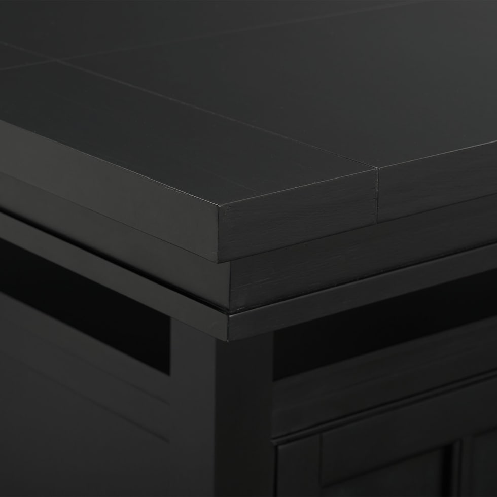 willow spring black kitchen island   