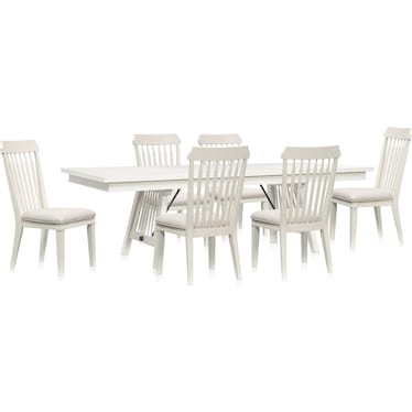 Willow Spring Extendable Dining Table and 6 Side Chairs
