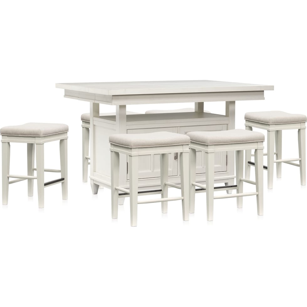 willow spring white  pc dining room   