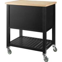 willow black kitchen cart   