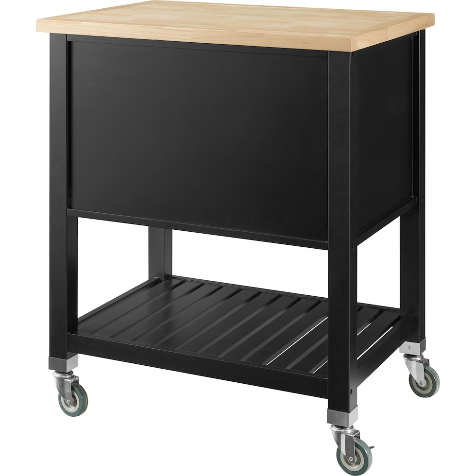 willow black kitchen cart   