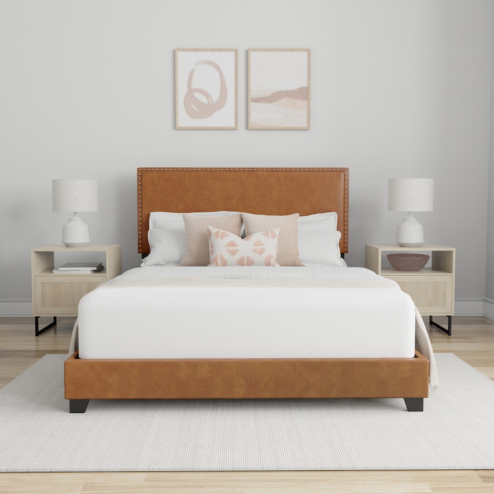 willow light brown full bed   