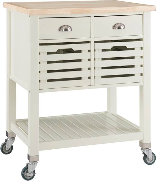 Willow Kitchen Cart White American Signature Furniture
