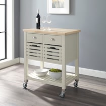 willow white kitchen cart   