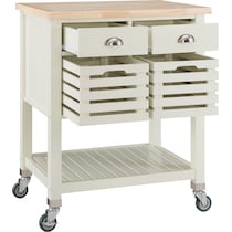 willow white kitchen cart   