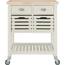 willow white kitchen cart   