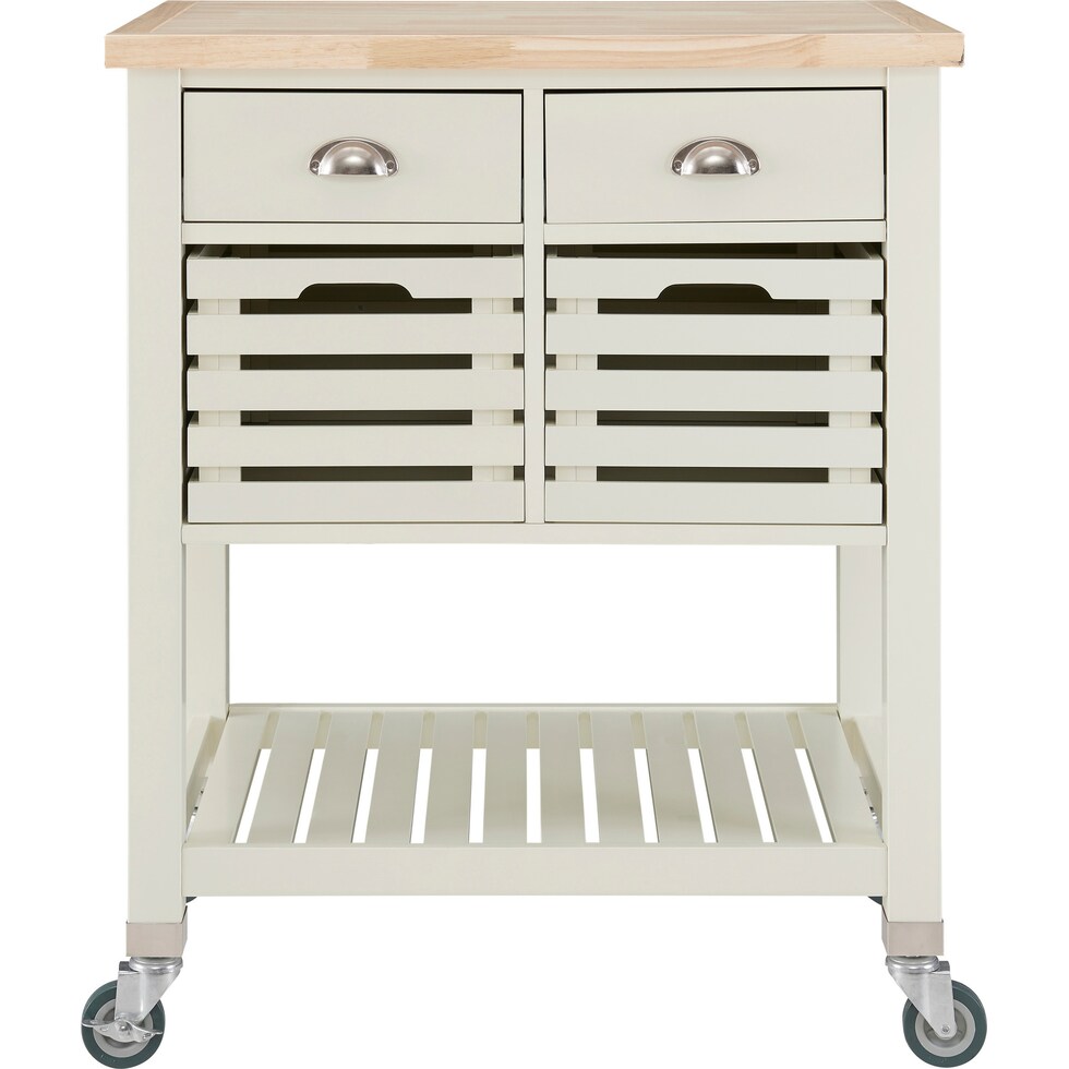 willow white kitchen cart   