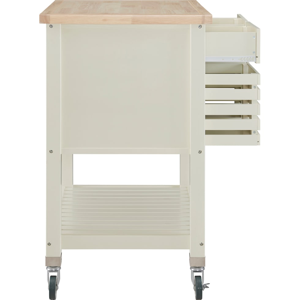 willow white kitchen cart   