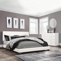 willow white queen bed   