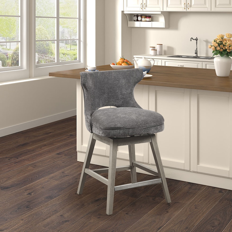 wilma gray counter height stool   