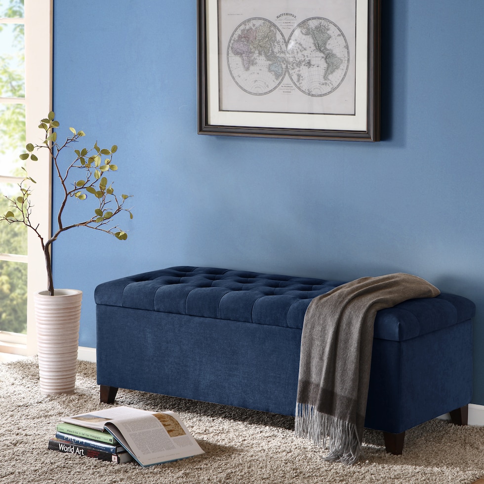 wilmer blue bench   