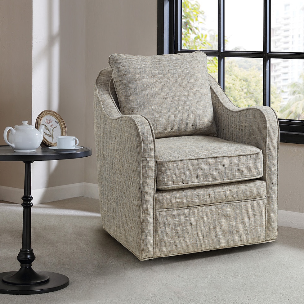 wilshire gray accent chair   