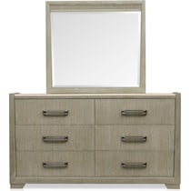 wilshire neutral dresser and mirror   