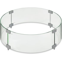wind guard glass fire pit cover   