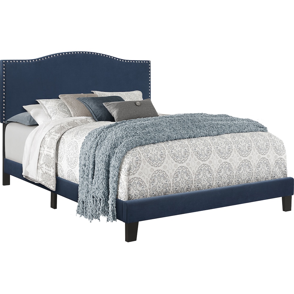 windsong blue queen bed   