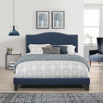 windsong blue queen bed   