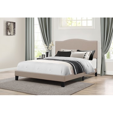 Windsong Full Upholstered Bed - Light Gray