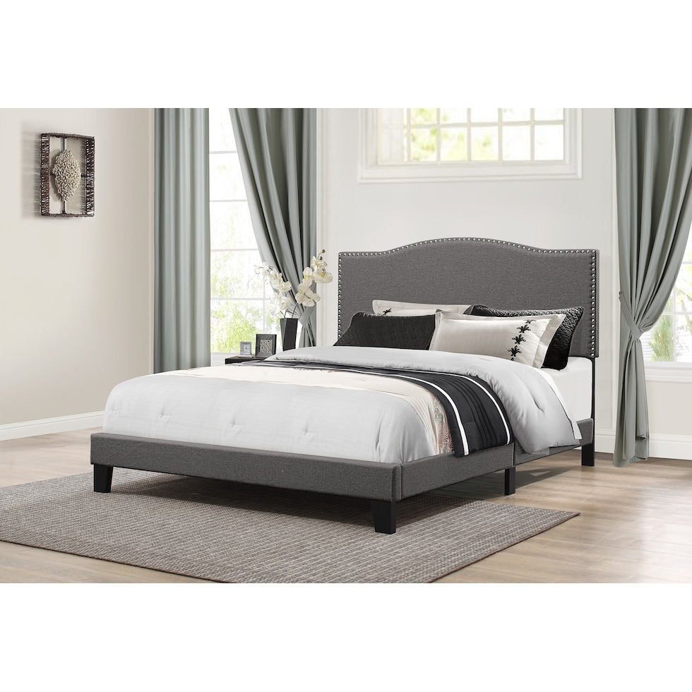 windsong gray king bed   