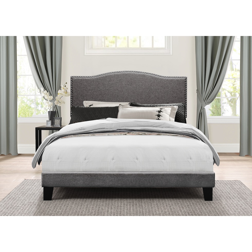 windsong gray king bed   