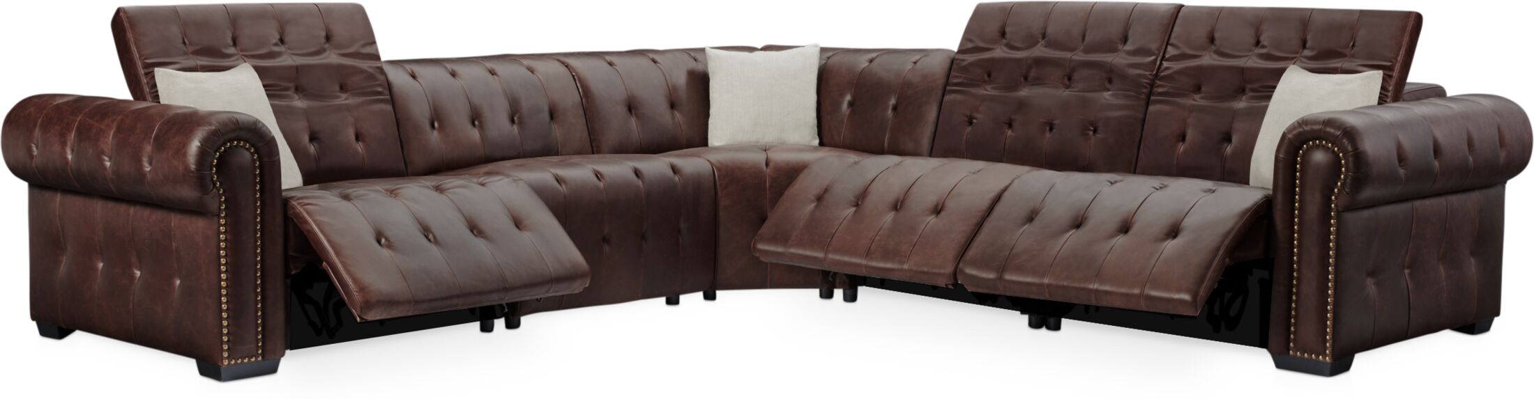 dual power reclining sectional