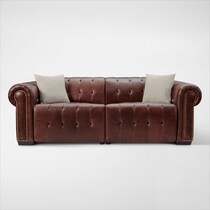 windsor park dark brown power reclining sofa   