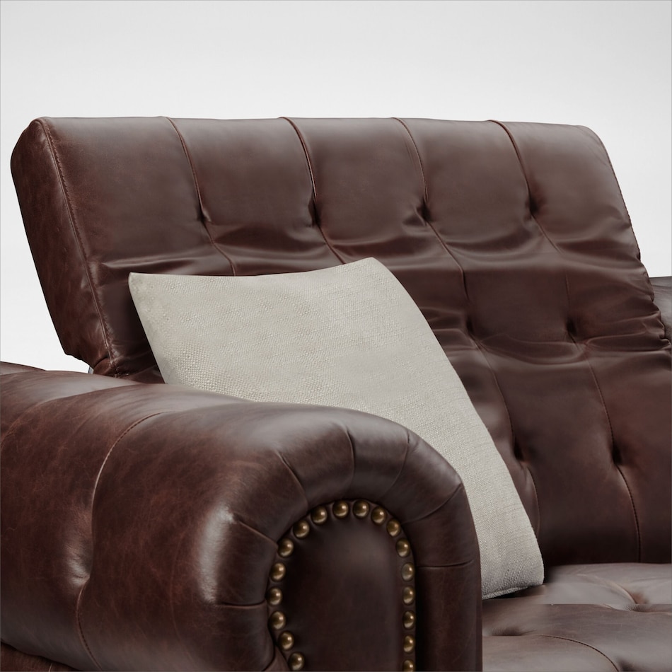 windsor park dark brown power reclining sofa   