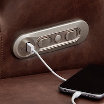 windsor park dark brown power reclining sofa   