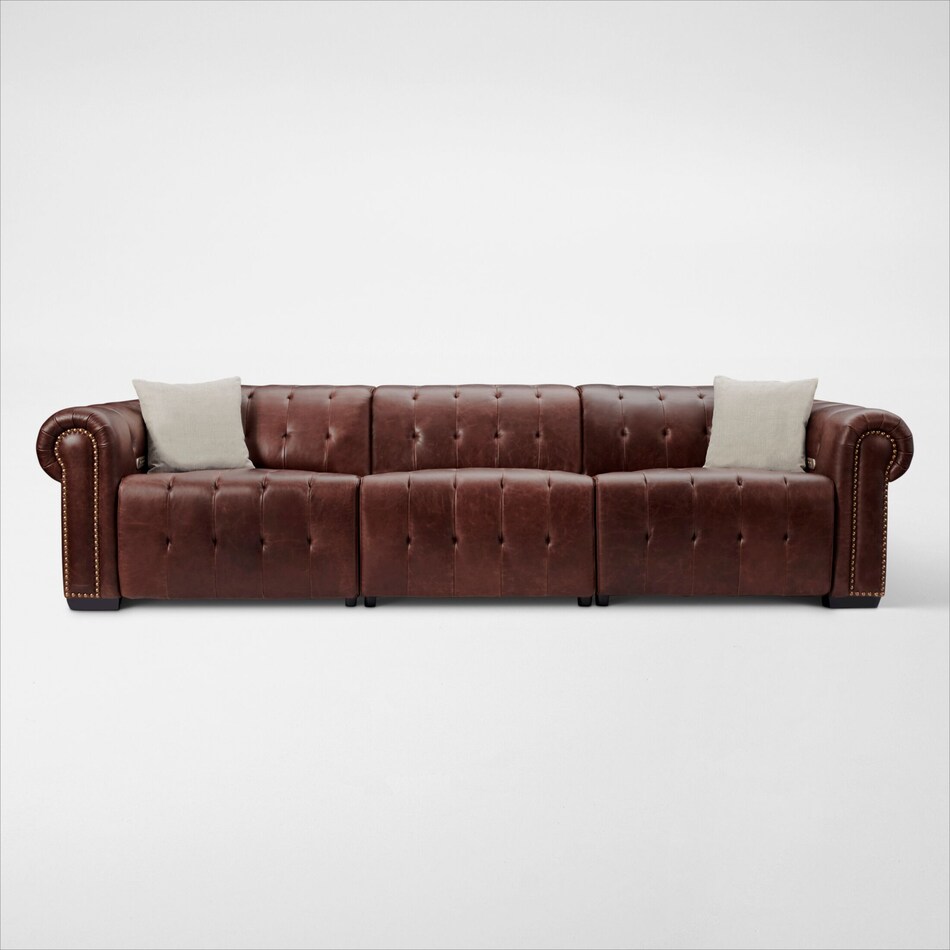 windsor park dark brown power reclining sofa   