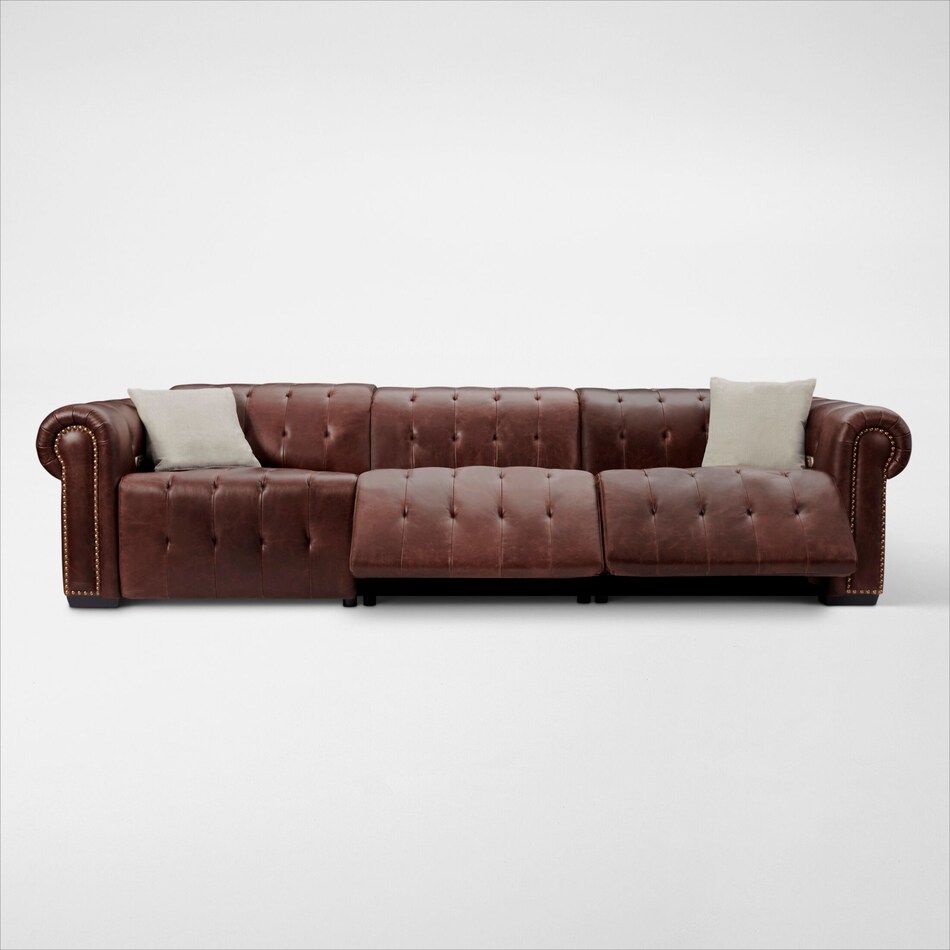 windsor park dark brown power reclining sofa   