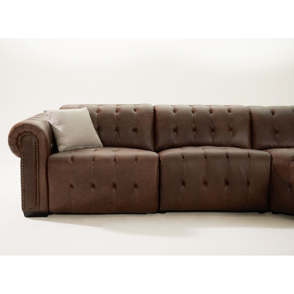 windsor park dark brown sectional   