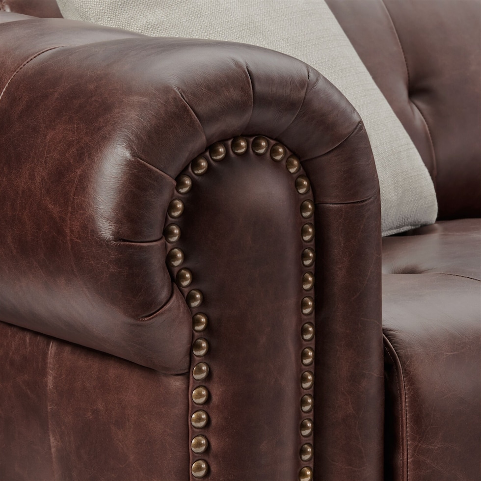 windsor park dark brown sectional   