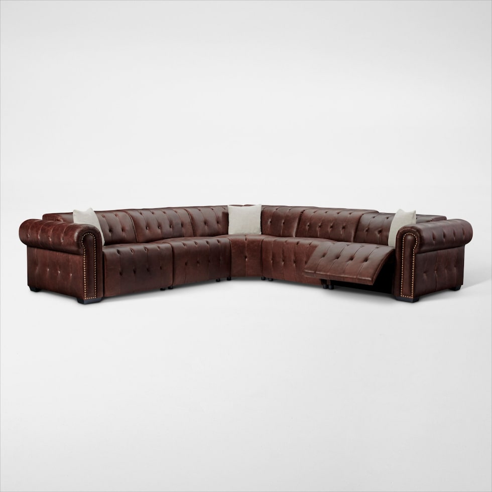 windsor park dark brown sectional web   