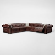 windsor park dark brown sectional web   