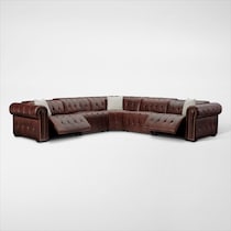 windsor park dark brown sectional web   