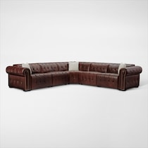 windsor park dark brown sectional web   