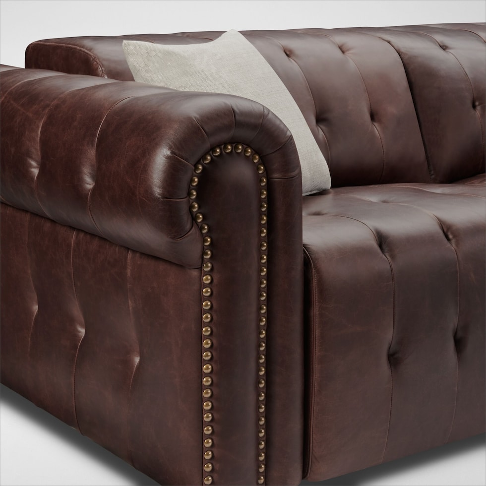 windsor park dark brown sectional web   