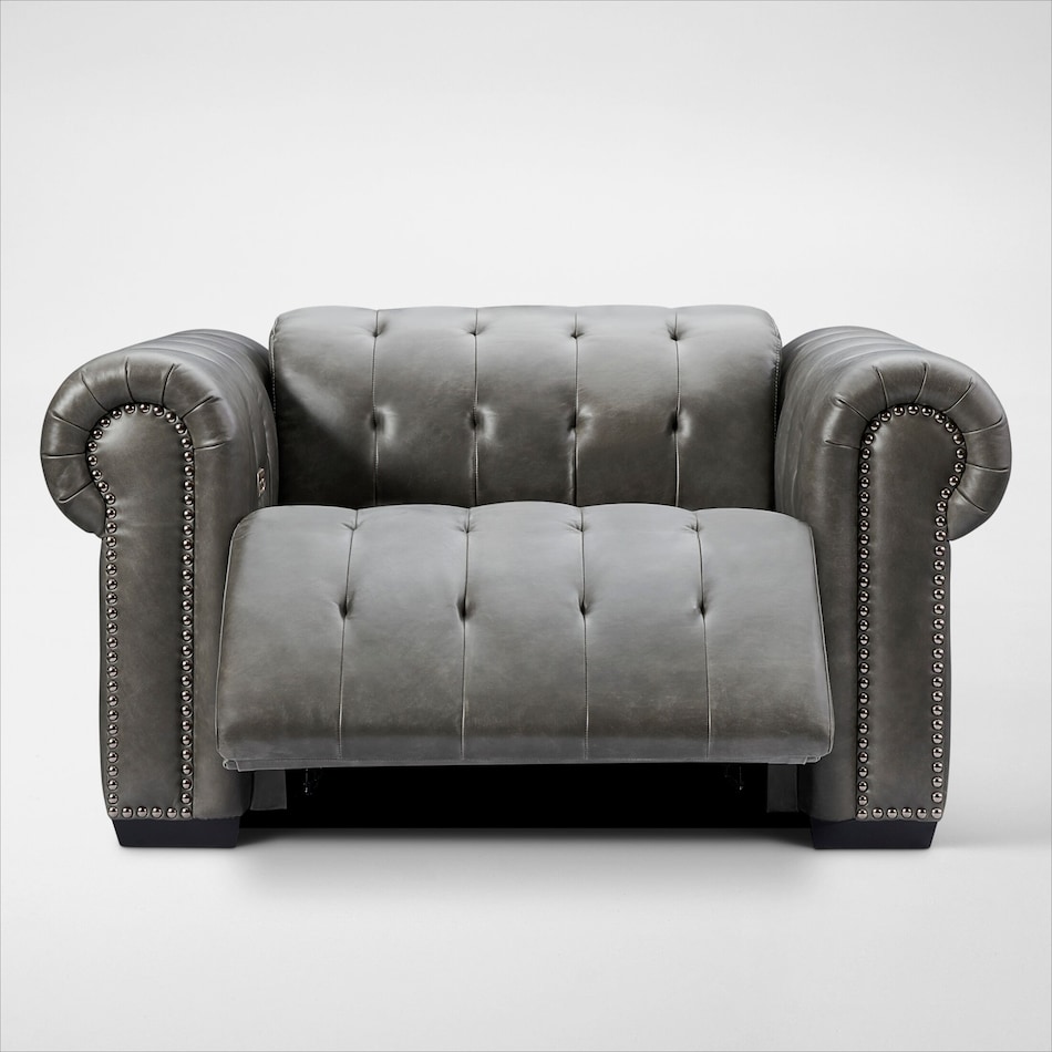 windsor park gray power recliner   