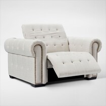 windsor park white power recliner   