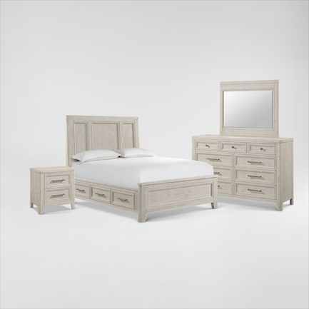 Artesia 6-Piece Upholstered Bedroom Set with Dresser