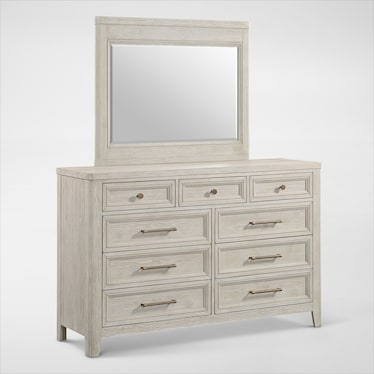 Windward Solid Wood Dresser and Mirror