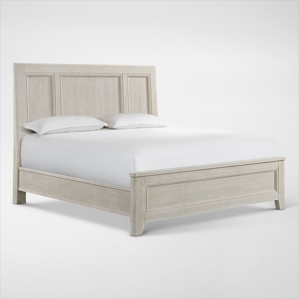 windward bedroom white king bed   